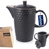 Dzbanek do kawy i herbaty ceramiczny czarny TEA TIME 1,3 l