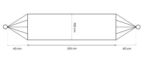 Hamak ogrodowy bujak huśtawka leżak 200x100cm szary w paski