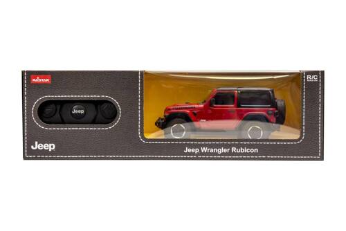 Jeep Wrangler JL skala 1:24 Rastar 79500 samochód sterowany czerwony