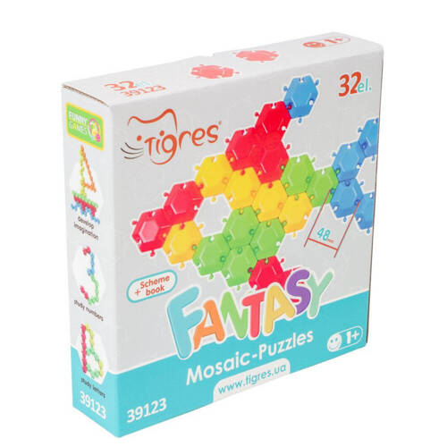 Klocki puzzle "Fantazja" 32 el. 39123 Wader