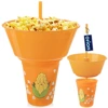 Kubek z miską na popcorn pomarańczowy 500 ml