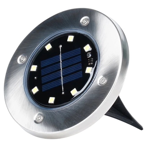 Lampki ogrodowe solarne LED stalowe wbijane 11,5 cm 12 szt.