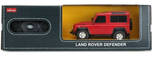 Land Rover Defender skala 1:24 Rastar 78500 samochód sterowany czerwony