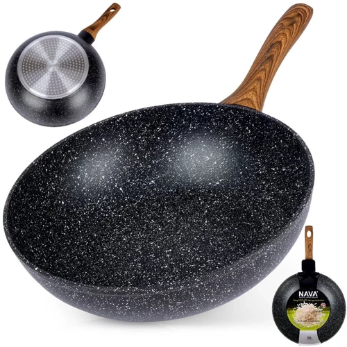 Patelnia wok granitowa NATURE 28 cm