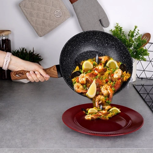 Patelnia wok granitowa NATURE 28 cm