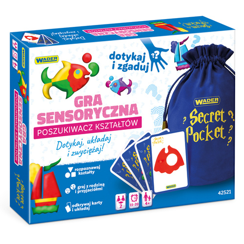 Play&Fun Secret Pocket Poszukiwacz Kształtów gra sensoryczna 42521 Wader