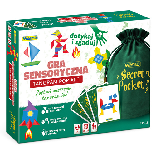 Play&Fun Secret Pocket Tangram Pop Art gra sensoryczna 42522 Wader