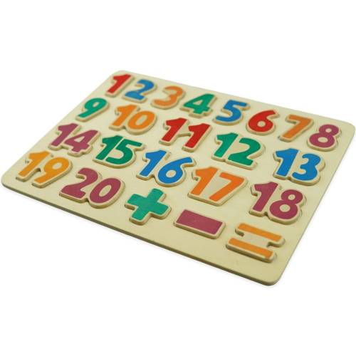 Puzzle drewniane układanka cyfry znaki nauka liczenia