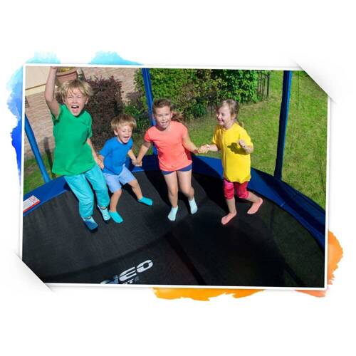 Trampolina ogrodowa 12ft/374cm z siatką zewnętrzną i drabinką