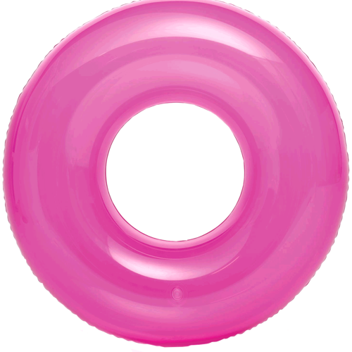 Transparentne koło do pływania 76 cm Intex 59260 różowe