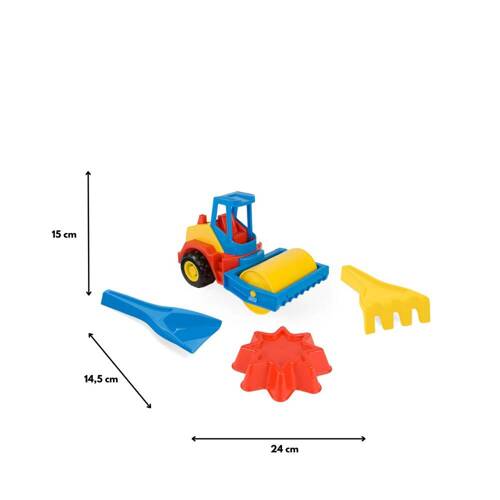 Zestaw do piaskownicy Wader 70423 Tech Truck walec z akcesoriami do piasku